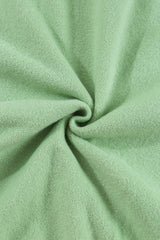 Smoke Green Solid Fleece Lined Drop Shoulder Terry Sweatshirt Sweatshirts & Hoodies JT's Designer Fashion