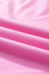 Pink Candy Colorblock French Terry Top Long Sleeve Tops JT's Designer Fashion