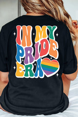 Black Pride Heart Cracking Graphic Detail Cotton Blend T Shirt Graphic Tees JT's Designer Fashion