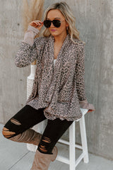 Leopard Open Front Cardigan Sweaters & Cardigans JT's Designer Fashion