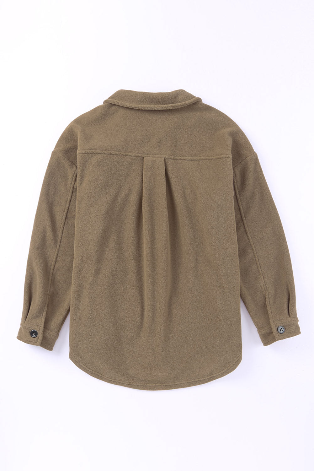 Turn Down Collar Buttoned Shirt Jacket Jackets JT's Designer Fashion