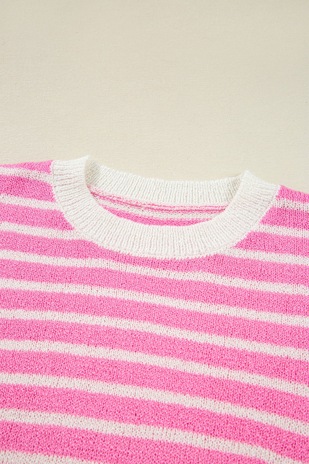 Multicolour Color Block Striped Patchwork Dolman Sleeve Slit Sweater Sweaters JT's Designer Fashion