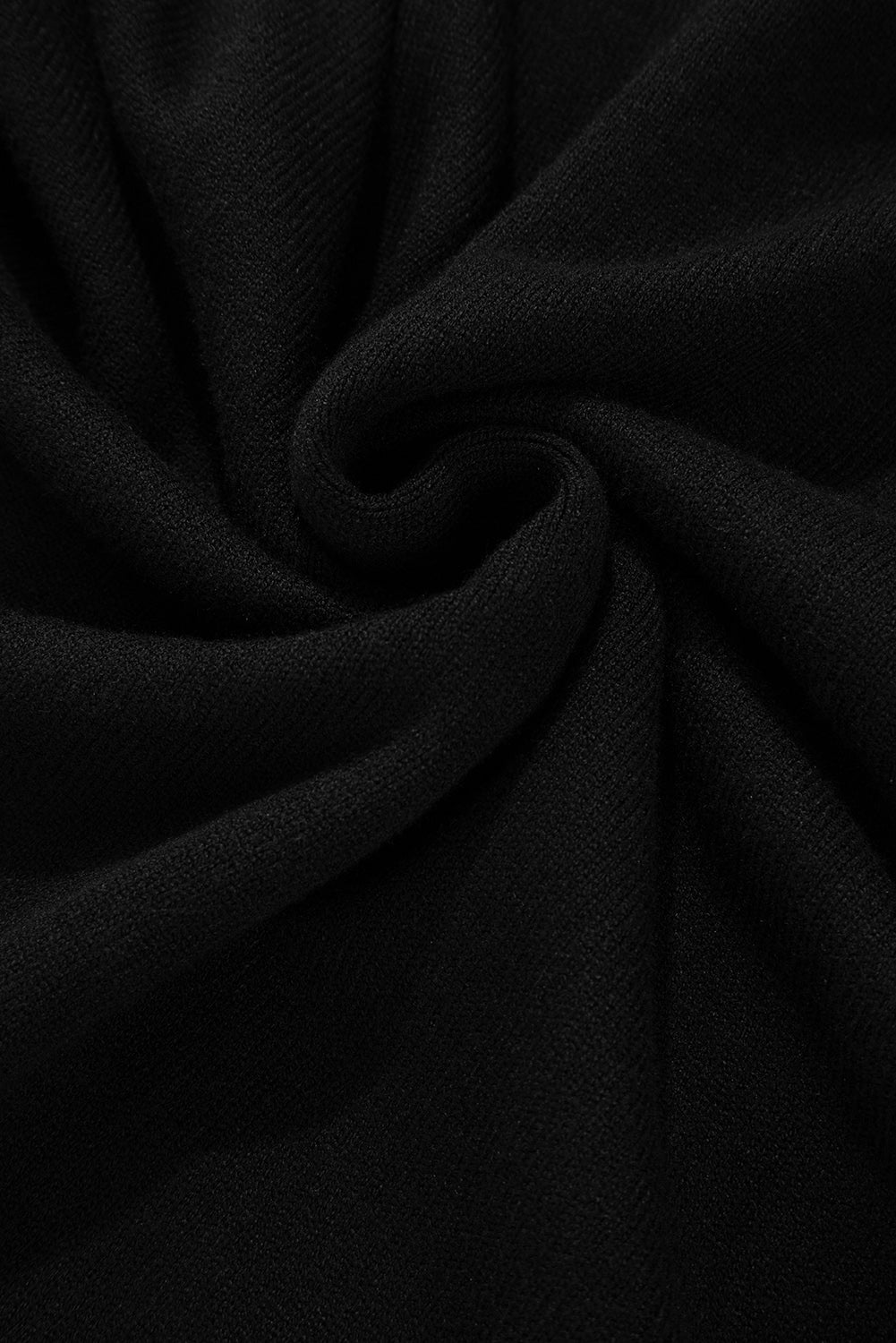 Black Pearled Drop Shoulder Round Neck Sweater Sweaters JT's Designer Fashion