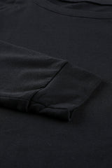 Leopard Insert Black Sweatshirt Sweatshirts & Hoodies JT's Designer Fashion