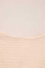 Apricot Textured V Neck T Shirt and Shorts Set Short Sets JT's Designer Fashion