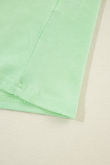 Green Colorblock Patchwork Long Sleeve Loose Top Long Sleeve Tops JT's Designer Fashion