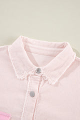 Delicacy Two-tone Color Exposed Seam Corduroy Shacket Jackets JT's Designer Fashion