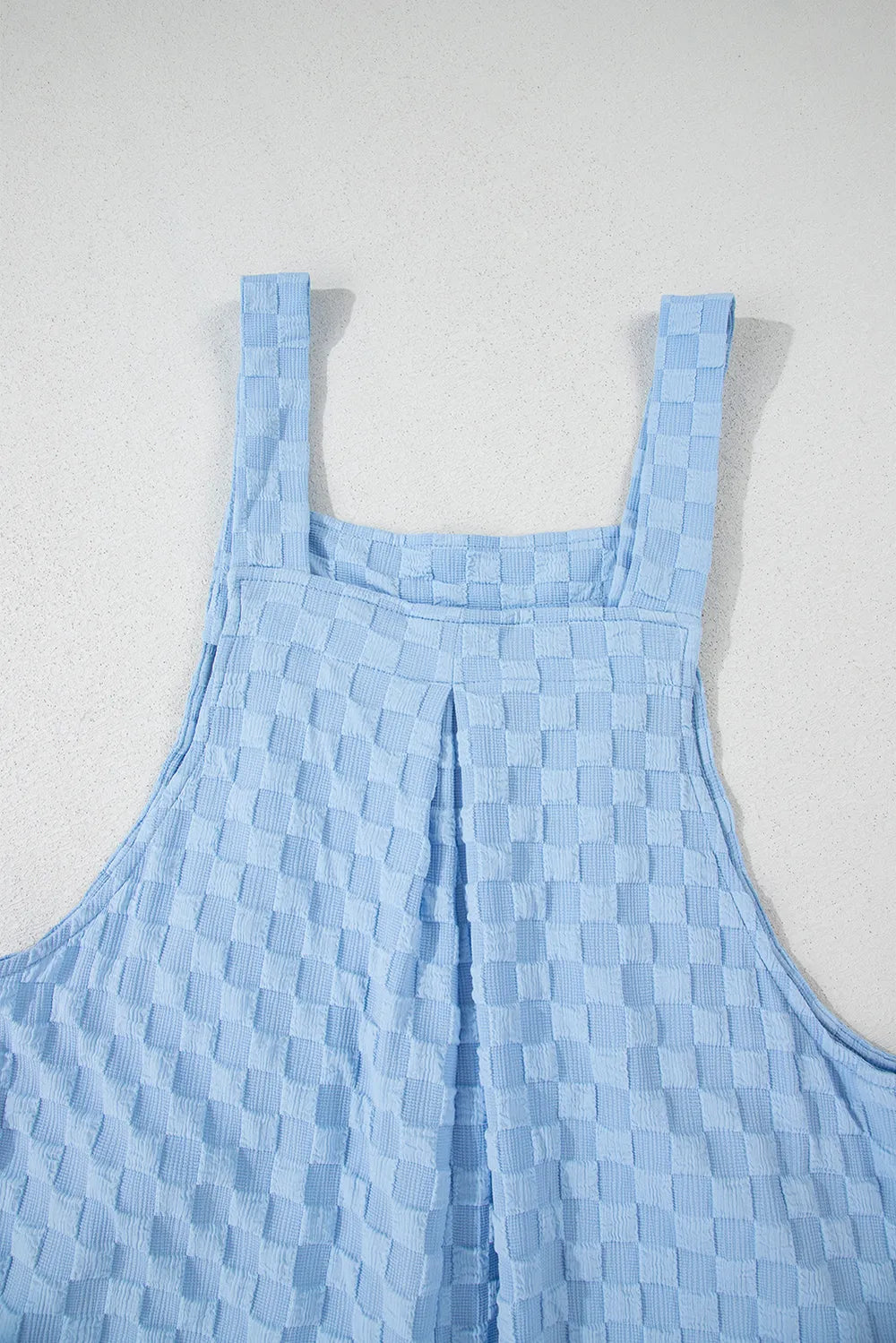 Checkered Pocketed Wide Leg Overalls Jumpsuits & Rompers JT's Designer Fashion