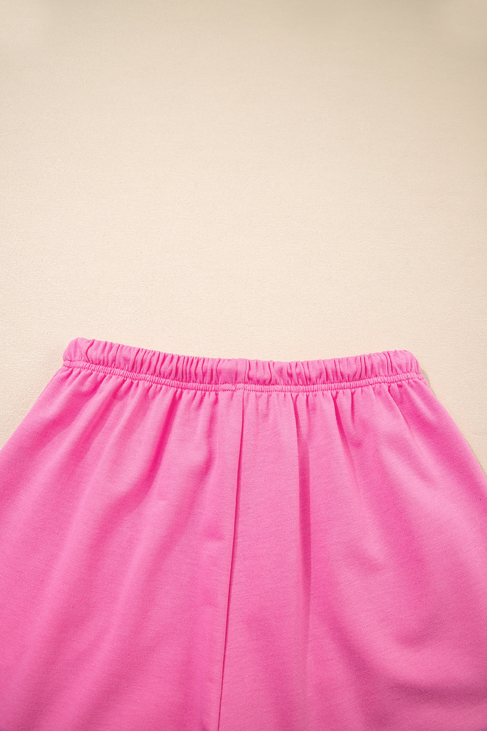 Bonbon V Neck Drop Shoulder Tee and Patchwork Drawstring Elastic Waistband Shorts Set Short Sets JT's Designer Fashion