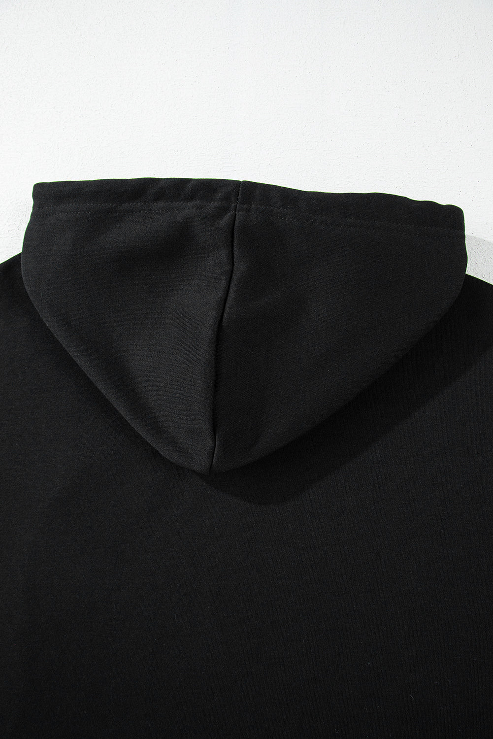 Black Solid Drop Shoulder Drawstring Cropped Hoodie Sweatshirts & Hoodies JT's Designer Fashion