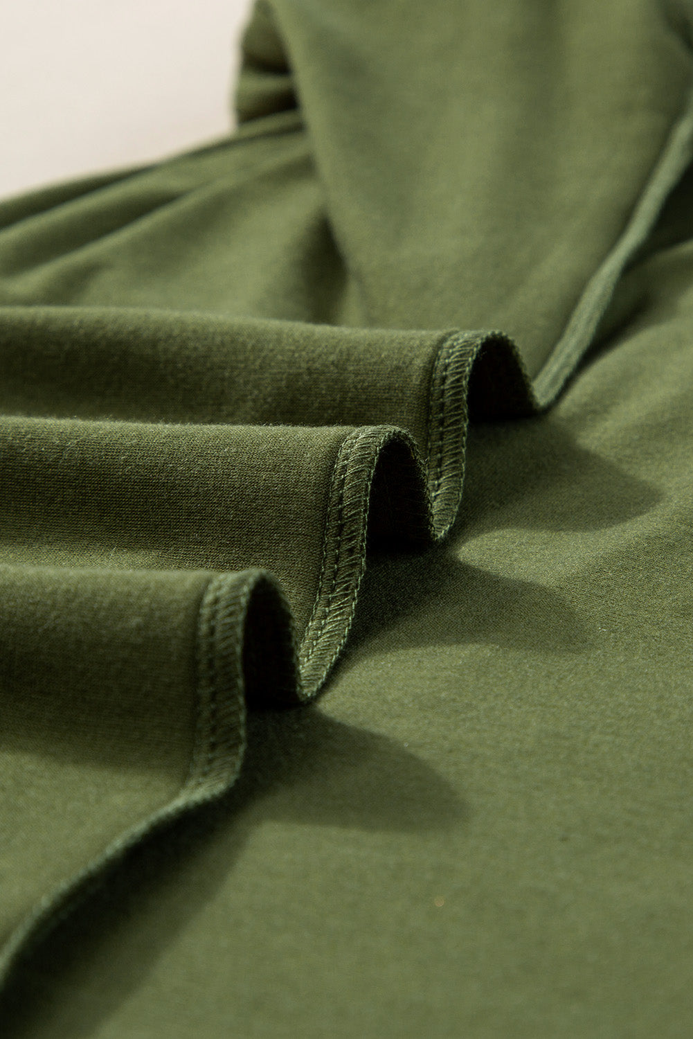 Fern Green Notched Neck Pleated Puff Sleeve Shift T-shirt Dress T Shirt Dresses JT's Designer Fashion