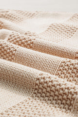 Pale Khaki Solid Color Cable Knit Ribbed Loose Sweater Sweaters JT's Designer Fashion