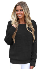 Black Cross Back Hollow-out Sweater Sweaters & Cardigans JT's Designer Fashion