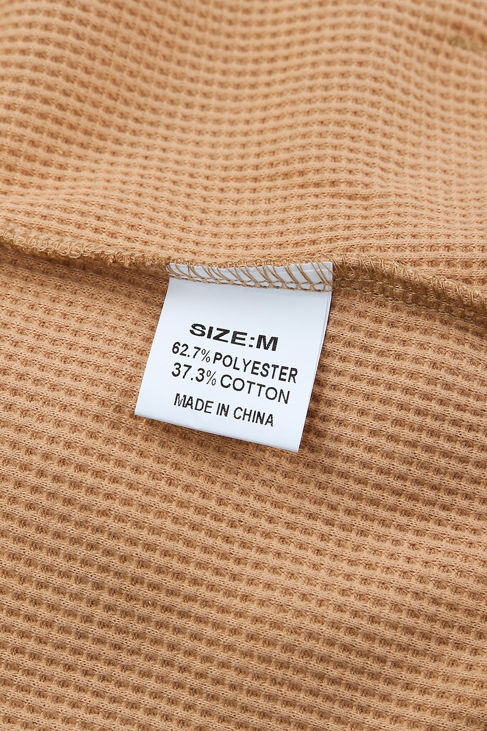 Waffle Knit Kangaroo Pocket Hooded Sweatshirt Sweatshirts & Hoodies JT's Designer Fashion