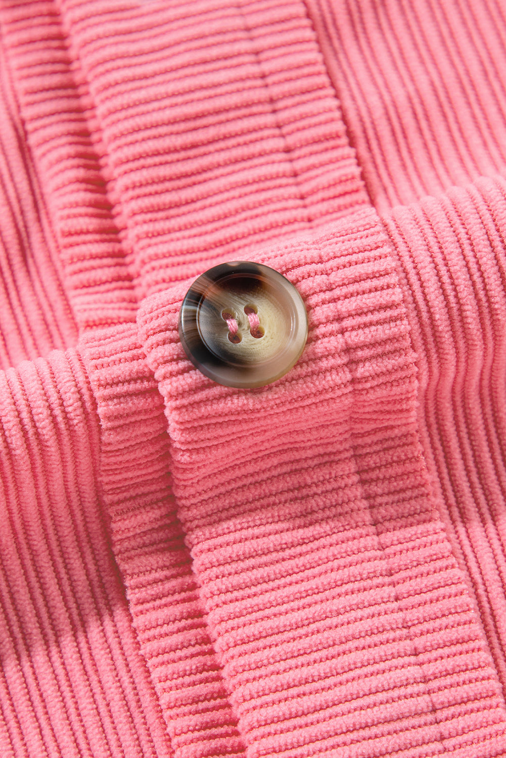 Bonbon Corduroy Flap Detail Button Up Split Shacket Jackets JT's Designer Fashion