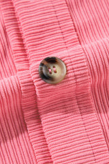 Bonbon Corduroy Flap Detail Button Up Split Shacket Jackets JT's Designer Fashion