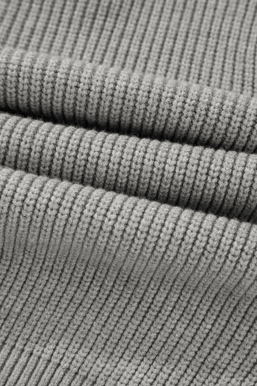 Philippine Gray Ribbed Knit Bow Front Buttoned Cardigan Cardigans JT's Designer Fashion