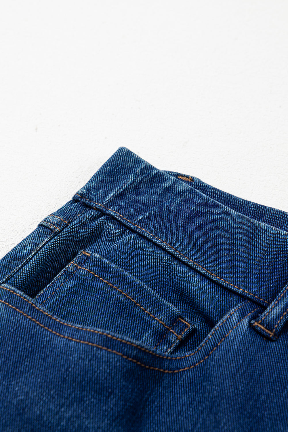 Ashleigh Blue Multiple Pockets Straight Leg Washed Stretchy Knit Casual Jeans Jeans JT's Designer Fashion