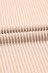 Parchment Corded Knit Crew Neck Puff Sleeve Shift Mini Dress T Shirt Dresses JT's Designer Fashion
