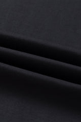 Black Drawstring Elastic Waist Casual Wide Leg Pants Pants & Culotte JT's Designer Fashion