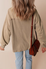 Goat Mineral Wash Textured Patchwork Loose Fit Shacket Jackets JT's Designer Fashion