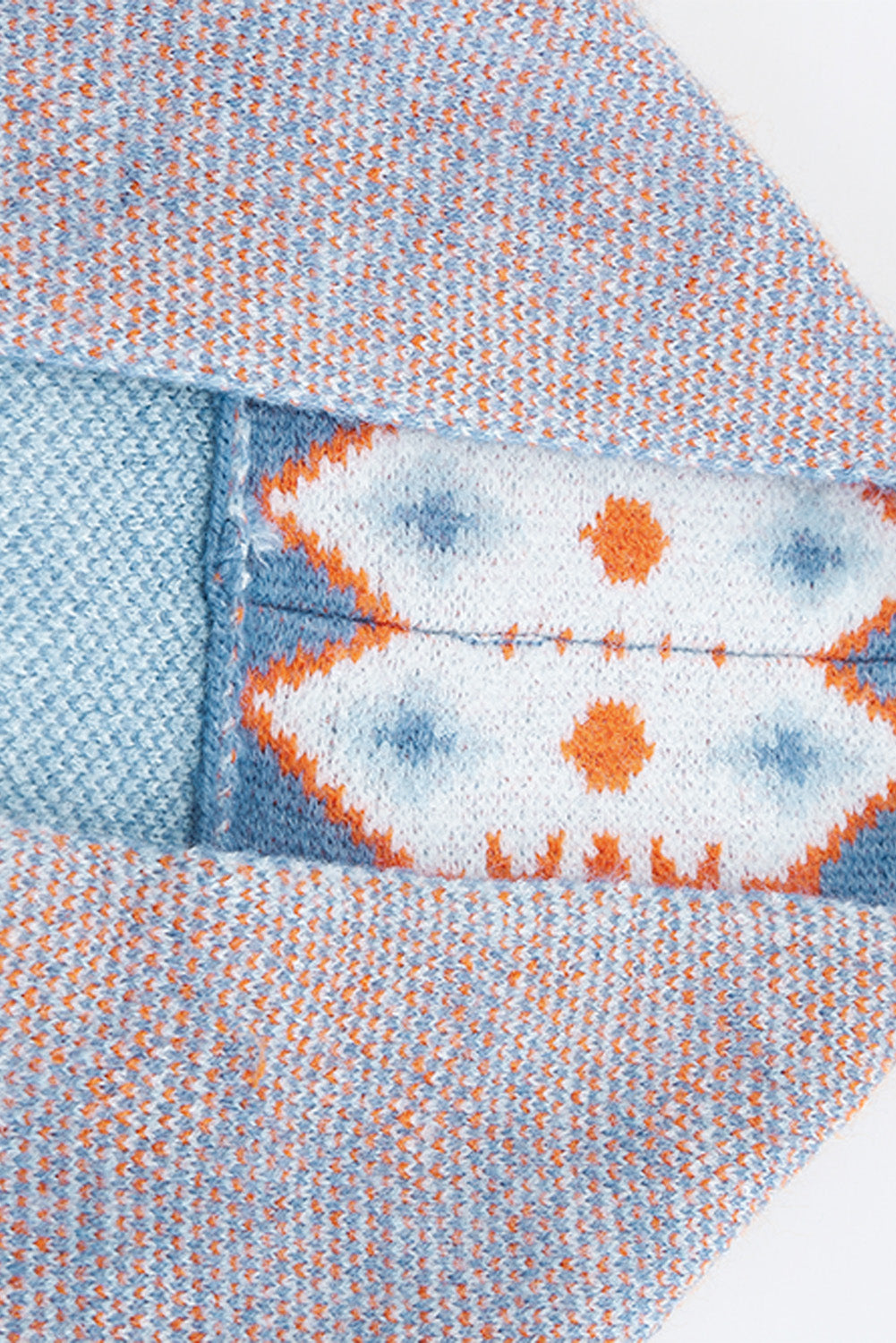 Blue Aztec Print Open Front Knitted Cardigan Sweaters & Cardigans JT's Designer Fashion