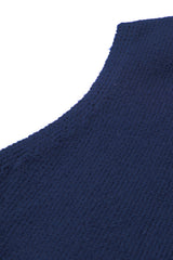 Dark Blue Knit Vest Pullover Sweater Sweaters & Cardigans JT's Designer Fashion