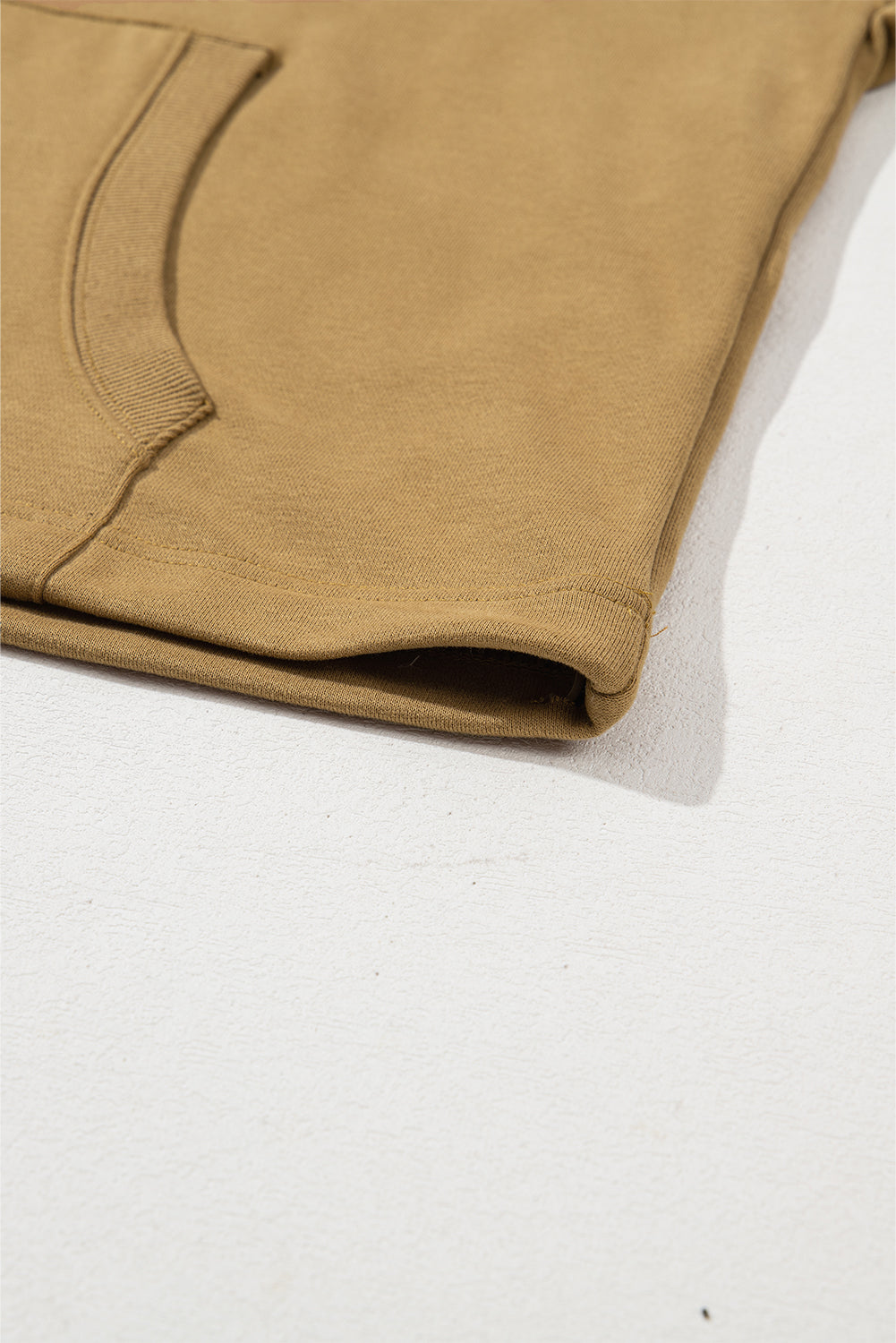 Brown Solid Kangaroo Pocket Half Zipper Oversized Hoodie Sweatshirts & Hoodies JT's Designer Fashion