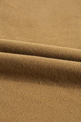 Brown Fleece Lined Half Zipper Kangaroo Pockets Loose Hoodie Sweatshirts & Hoodies JT's Designer Fashion
