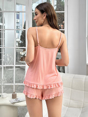 Scoop Neck Top and Shorts Lounge Set Sleepwear JT's Designer Fashion