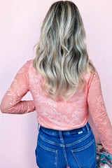 Blossom Floral Lace Sheer Long Sleeve Top Long Sleeve Tops JT's Designer Fashion
