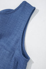 Ashleigh Blue Knot Scoop Back Ruffle Hem Sleeveless Mini Dress Mini Dresses JT's Designer Fashion