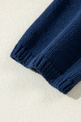 Sail Blue Star Pattern Drop Shoulder Knitted Sweater Sweaters JT's Designer Fashion