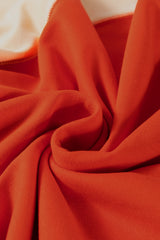 Orange Color Block Side Slits Raglan Sleeve Loose Fit Top Long Sleeve Tops JT's Designer Fashion
