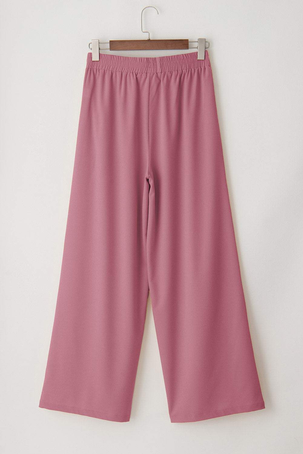 Rose Tan High Waisted Tie Front Side Pocket Wide Leg Flowy Casual Pants Pants & Culotte JT's Designer Fashion