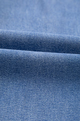 Dusk Blue Raw Hem Unique Cuffs Straight High Rise Loose Jeans Jeans JT's Designer Fashion