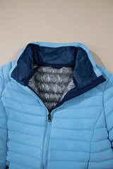 Myosotis Solid Color Quilted Zip-up Puffer Jacket Jackets JT's Designer Fashion