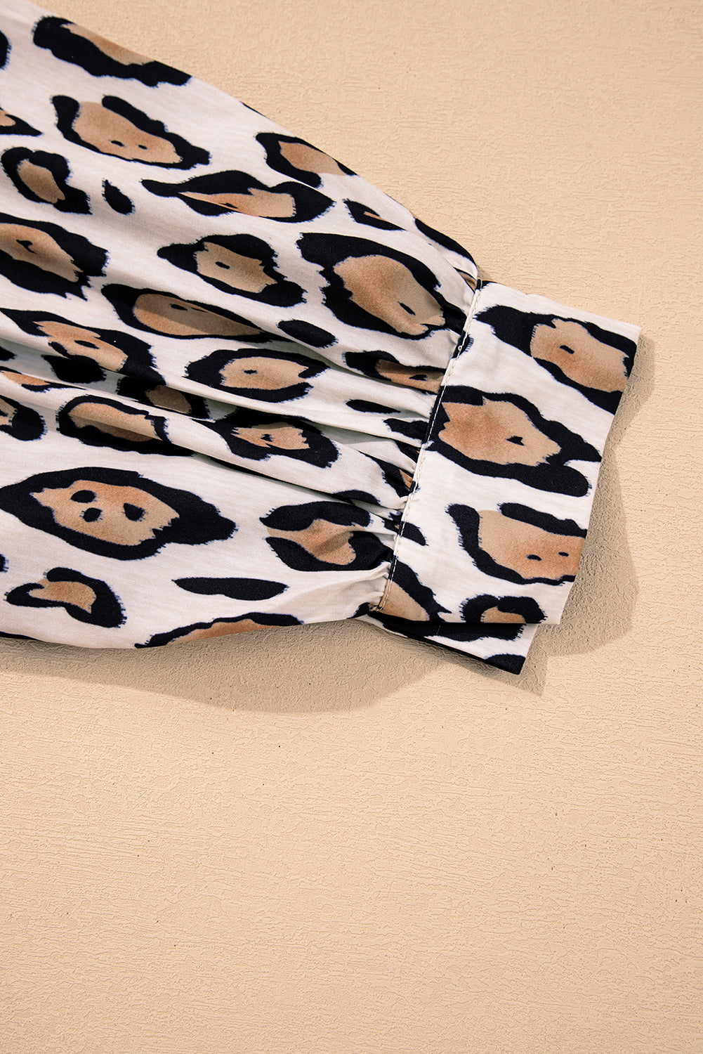 Jet Stream Oversized Leopard Print Balloon Sleeve Casual Shirt Blouses & Shirts JT's Designer Fashion