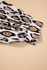 Jet Stream Oversized Leopard Print Balloon Sleeve Casual Shirt Blouses & Shirts JT's Designer Fashion