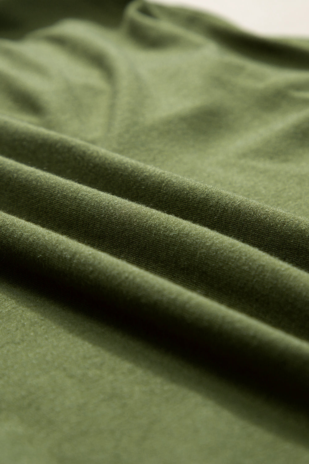 Fern Green Notched Neck Pleated Puff Sleeve Shift T-shirt Dress T Shirt Dresses JT's Designer Fashion