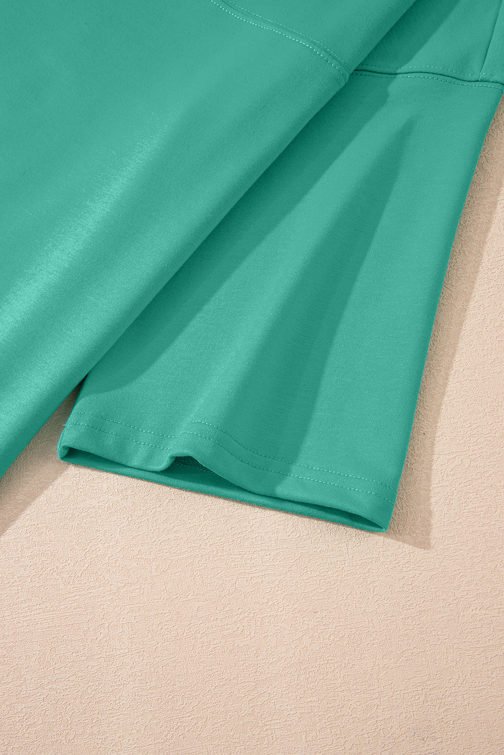 Sea Green Solid Loose V Neck Half Sleeve Tee and Shorts Short Sets JT's Designer Fashion