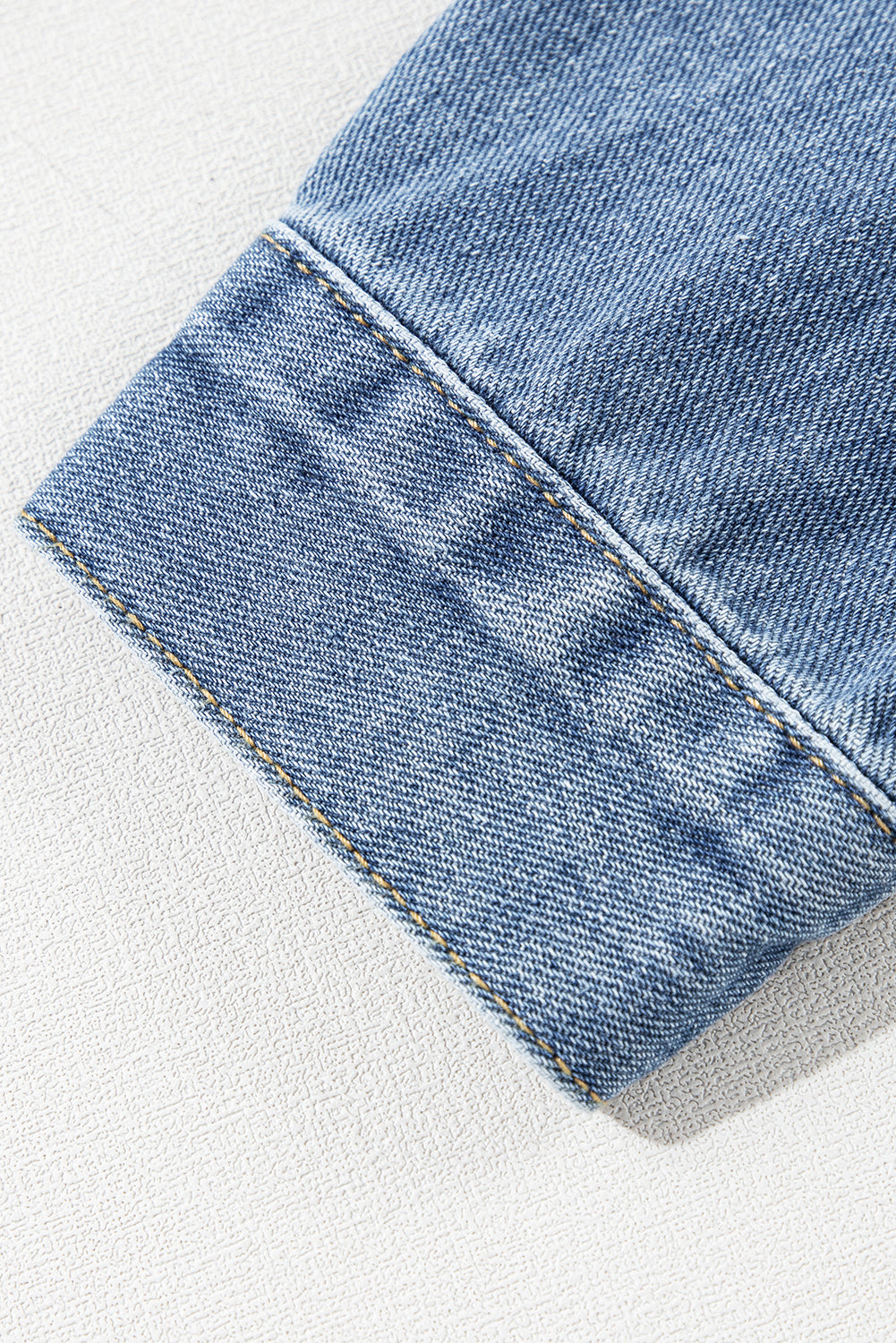 Light Blue Washed Oversize Pocketed Denim Jacket Denim Jackets JT's Designer Fashion
