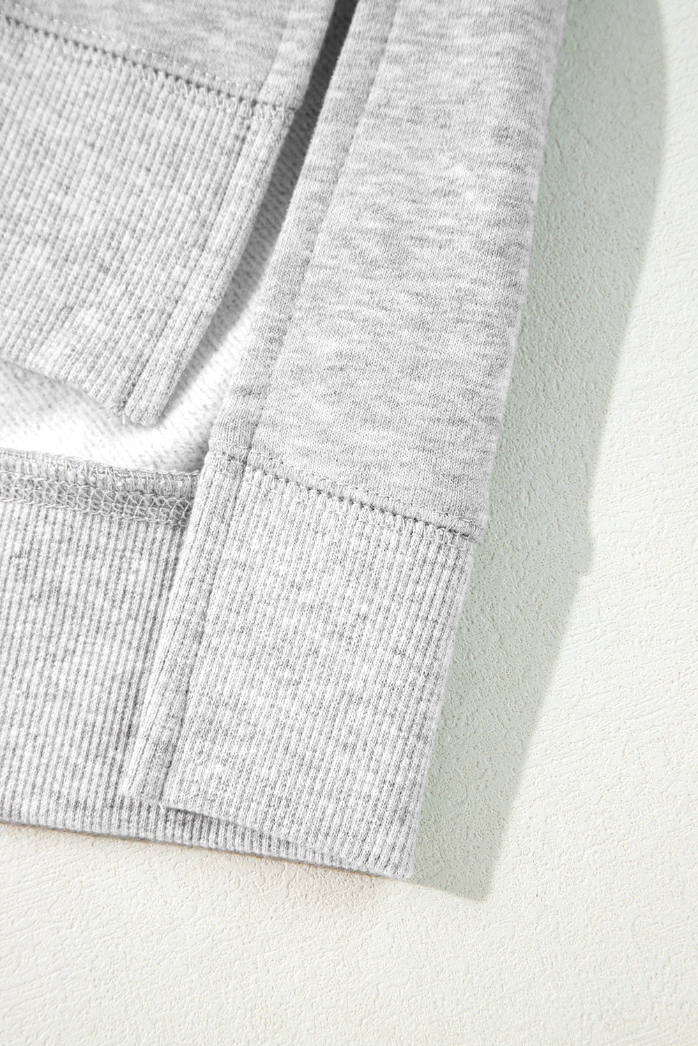 Gray Two Tone Patchwork Drop Shoulder Pullover Sweatshirt Sweatshirts & Hoodies JT's Designer Fashion