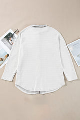 Gray Contrast Flap Pockets Relaxed Shacket Jackets JT's Designer Fashion