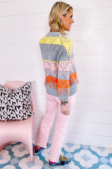 Apricot Pink Multi Buttons Raw Edge Crop Jeans Jeans JT's Designer Fashion