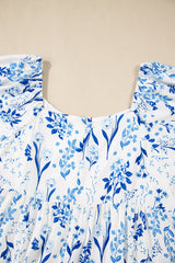 Sky Blue Floral Print Sweetheart Neck Plus Size Midi Dress Plus Size Midi Dresses JT's Designer Fashion