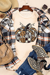 Khaki Thankful Pumpkin Graphic Tee Graphic Tees JT's Designer Fashion
