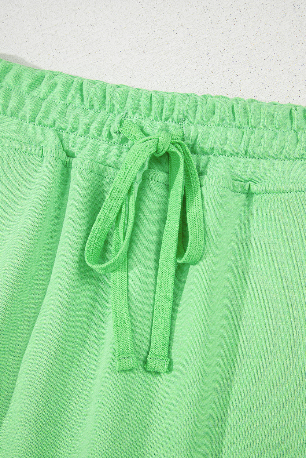 Light Green French Terry Drawstring Mini Skort with Pockets Skirts & Petticoat JT's Designer Fashion