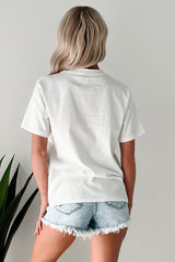 White Bow Cherry AMERICA Graphic Crewneck Patriotic T Shirt Graphic Tees JT's Designer Fashion