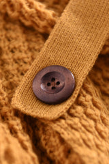 Mustard Buttoned Wrap Turtleneck Sweater Sweaters & Cardigans JT's Designer Fashion